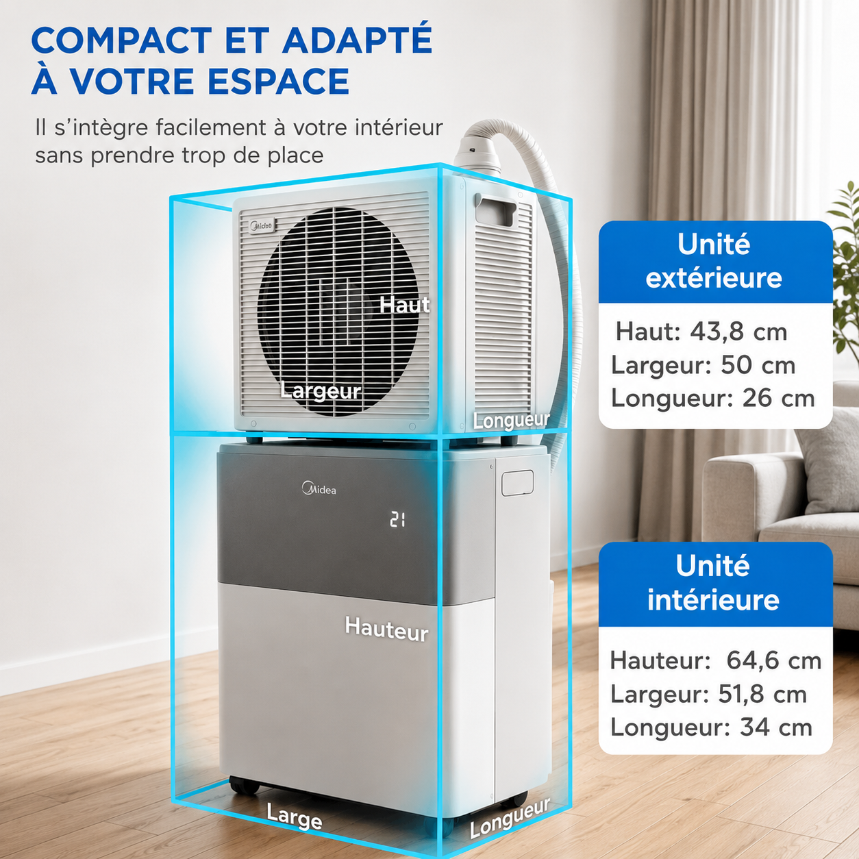 RefriClimax PortaSplit – Refroidit comme une clim fixe, se branche comme un ventilateur